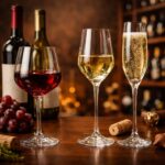 kryształowe kieliszki do wina